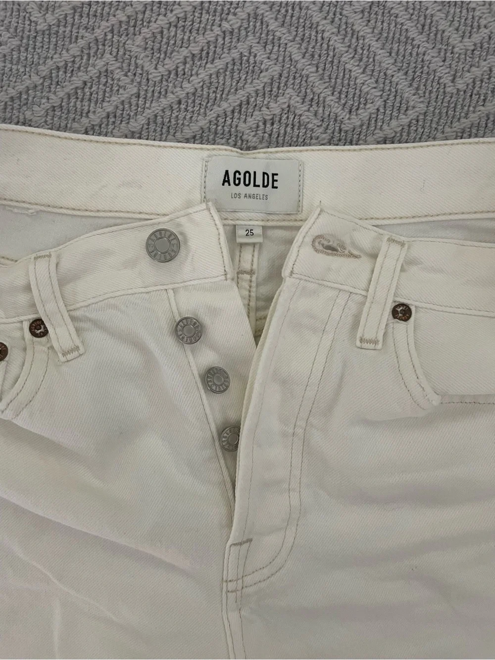 Agolde Parker Long Denim Shorts